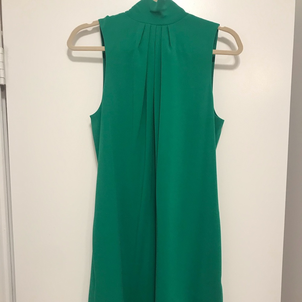 BCBGmaxazria mid calf green sleeveless dress